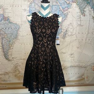 Macy’s City Studio black lace party dress